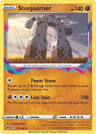 Stonjourner — SWSH11: Lost Origin Pokémon TCG card by Kouki Saitou
