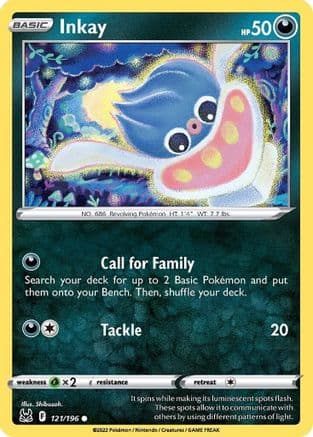 Inkay (121) — SWSH11: Lost Origin Pokémon TCG card by Shizurow
