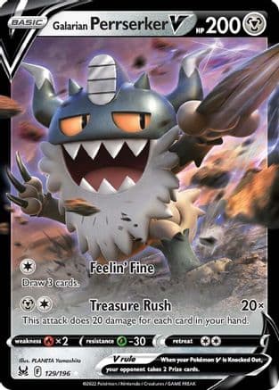 Galarian Perrserker V — SWSH11: Lost Origin Pokémon TCG card by PLANETA Yamashita