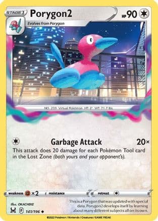 Porygon2 — SWSH11: Lost Origin Pokémon TCG card by OKACHEKE
