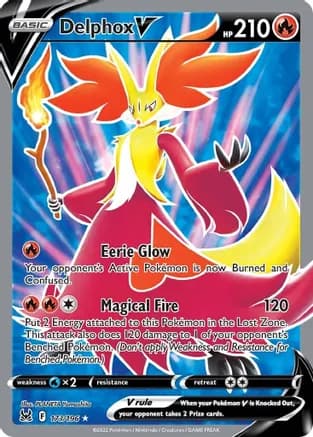 Delphox V (Full Art) — SWSH11: Lost Origin