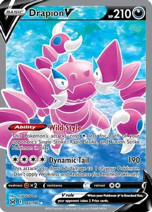 Drapion V (Full Art) — SWSH11: Lost Origin