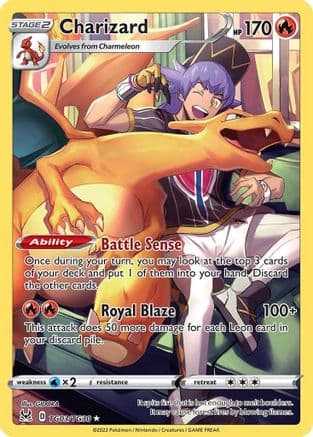 Charizard — SWSH11: Lost Origin Trainer Gallery Pokémon TCG card by GIDORA