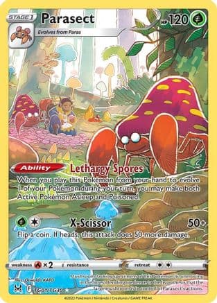 Parasect — SWSH11: Lost Origin Trainer Gallery Pokémon TCG card by Oswaldo KATO
