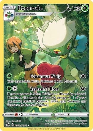 Roserade — SWSH11: Lost Origin Trainer Gallery Pokémon TCG card by saino misaki