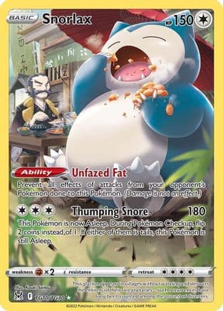 Snorlax — SWSH11: Lost Origin Trainer Gallery Pokémon TCG card by Kouki Saitou