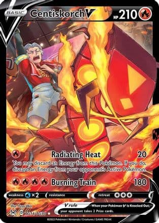 Centiskorch V — SWSH11: Lost Origin Trainer Gallery Pokémon TCG card by Yuya Oka