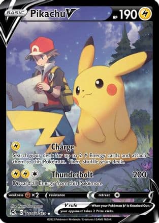 Pikachu V — SWSH11: Lost Origin Trainer Gallery Pokémon TCG card by Ryota Murayama