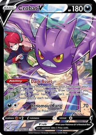 Crobat V — SWSH11: Lost Origin Trainer Gallery Pokémon TCG card by GOSSAN