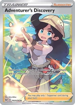 Adventurer's Discovery — SWSH11: Lost Origin Trainer Gallery Pokémon TCG card by Taira Akitsu