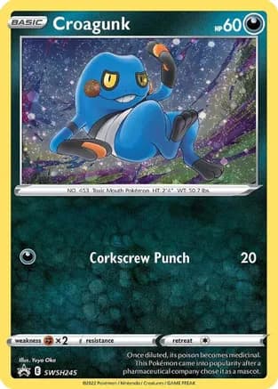 Croagunk - SWSH245 (Cosmos Holo) — SWSH: Sword & Shield Promo Cards