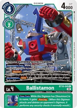 Ballistamon — Xros Encounter Digimon Card Game card by Akiyoshi Honga, Toei Animation