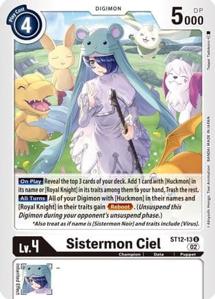 Sistermon Ciel — Starter Deck 12: Jesmon Digimon Card Game card by Teppei Tadokoro