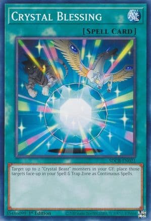 Crystal Blessing — Structure Deck: Legend of the Crystal Beasts Yu-Gi-Oh! card by Studio Dice
