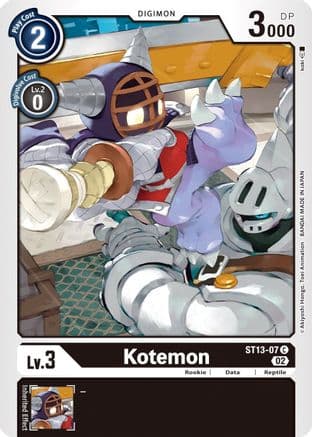 Kotemon — Starter Deck 13: Ragnaloardmon Digimon Card Game card by koji