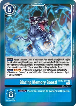 Blazing Memory Boost! — Xros Encounter Digimon Card Game card by Shin Sasaki