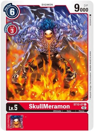 SkullMeramon — Starter Deck 12: Jesmon Digimon Card Game card by GOSSAN