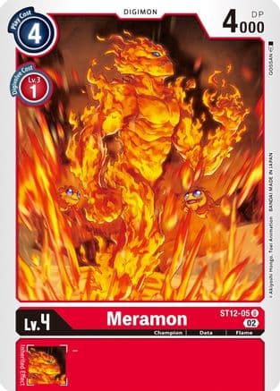 Meramon — Starter Deck 12: Jesmon Digimon Card Game card by GOSSAN