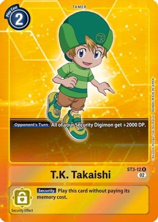 T.K. Takaishi (Alternate Art) — Starter Deck 12: Jesmon Digimon Card Game card by Akiyoshi Hongo, Toei Animation, BANDAI MADE IN JAPAN