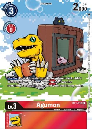 Agumon - BT1-010 (25th Special Memorial Pack) — Release Special Booster 1.0 Digimon Card Game card by Fumiya Kobayashi