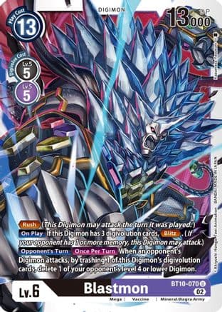 Blastmon — Xros Encounter Digimon Card Game card by Kazumasa Yasukuni