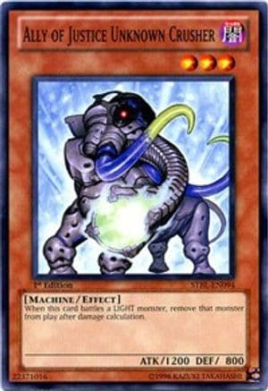 Ally of Justice Unknown Crusher — Starstrike Blast Yu-Gi-Oh! card by KAZUKI TAKAHASHI
