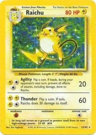 Raichu — Pokémon TCG card