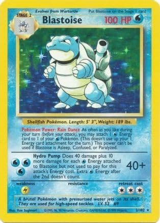 Blastoise — Pokémon TCG card