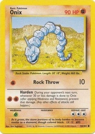 Onix — Base Set Pokémon TCG card by MAHOU
