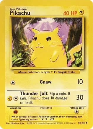 Pikachu — Base Set