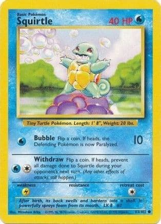 Squirtle — Base Set Pokémon TCG card by Masakazu Fukuda