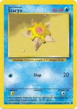 Staryu — Base Set Pokémon TCG card by Keiji Kinebuchi