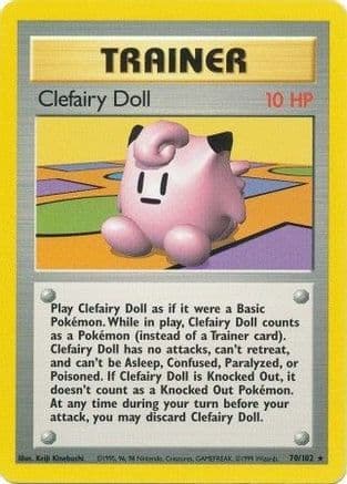 Clefairy Doll — Base Set Pokémon TCG card by Keiji Kinebuchi