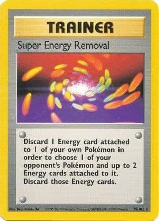 Super Energy Removal — Base Set Pokémon TCG card by Keiji Kinebuchi