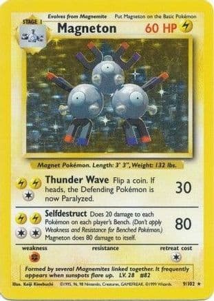 Magneton — Base Set Pokémon TCG card by Keiji Kinebuchi