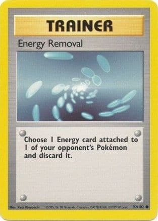 Energy Removal — Base Set Pokémon TCG card by Keiji Kinebuchi