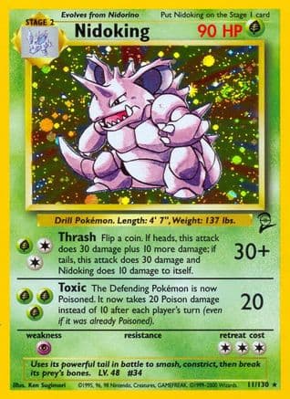 Nidoking — Base Set 2 Pokémon TCG card by Ken Sugimori