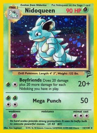 Nidoqueen — Base Set 2 Pokémon TCG card by Ken Sugimori
