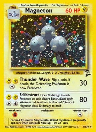 Magneton — Base Set 2 Pokémon TCG card by Keiji Kinebuchi