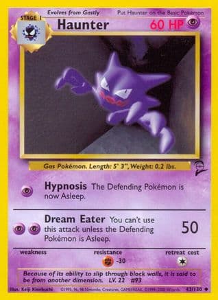 Haunter — Base Set 2 Pokémon TCG card by Keiji Kinebuchi