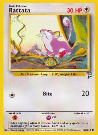 Rattata — Base Set 2 Pokémon TCG card by Mitsuhiro Arita