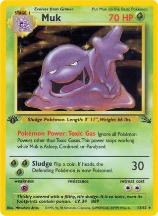 Muk (13) — Fossil Pokémon TCG card by Mitsuhiro Arita