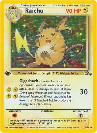 Raichu (14) — Pokémon TCG card