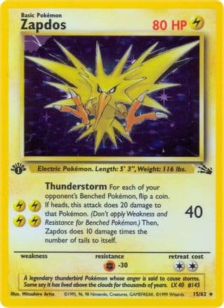 Zapdos (15) — Pokémon TCG card