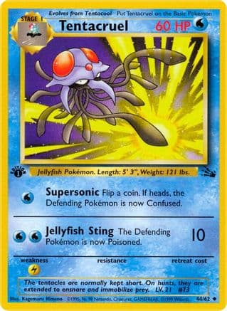 Tentacruel — Fossil Pokémon TCG card by Kagemaru Himeno