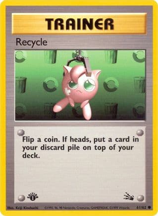 Recycle — Fossil Pokémon TCG card by Keiji Kinebuchi