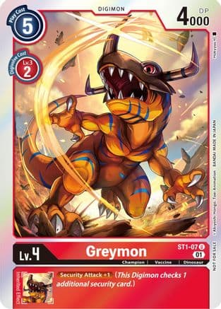 Greymon (ST-11 Special Entry Pack) — Digimon Card Game card