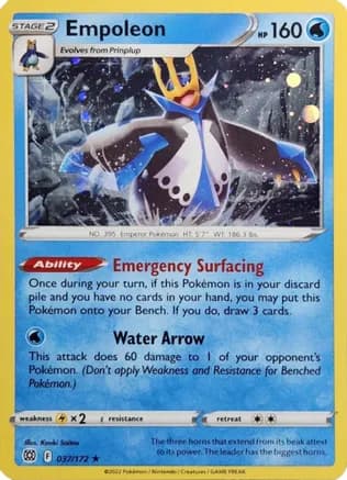 Empoleon - 037/172 (Cosmos Holo) — Miscellaneous Cards & Products