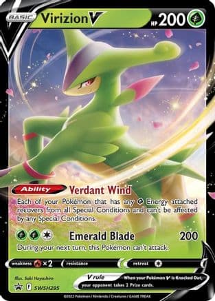 Virizion V - SWSH295 — SWSH: Sword & Shield Promo Cards