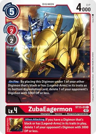 ZubaEagermon — Starter Deck 13: Ragnaloardmon Digimon Card Game card by Akiyoshi Hongō, Toei Animation